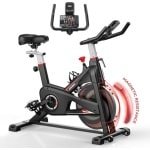 Hometrainer met magnetische weerstand - Ergometer voor thuisfitness, LCD-monitor, tablethouder
