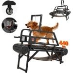 Hondenloopband - Loopband voor Honden - Maat 175x51x144 cm - Draagvermogen 199,58 kg - Traploos Verstelbaar - Rem en Wielen - Helling 15 cm - Voor Kleine en Middelgrote Honden