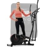 Hop-Sport Crosstrainer HS-2050C - Magnetisch Remsysteem met LCD Display en Hartslagmeting - Stil en Ergonomisch - Rood