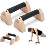 Houten Parallettes 20 cm - Eiken Handtrainer - Antislip Basis - Push-up Handvat - Krachttraining