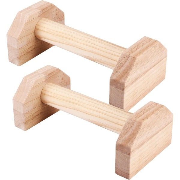 Houten Push Up Bars Set - 1 Paar Antislip Handgrepen - Push Up Trainer voor Spieropbouw en Krachttraining - Fitness Push Up Bord - Gymnastiek en Aerobics Oefentool - Thuis Workout Apparatuur