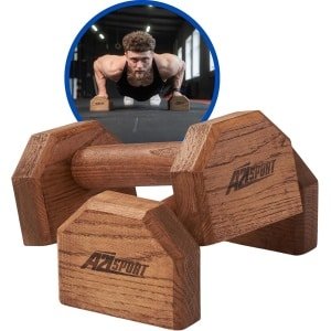 Houten Push-up Grippen Parallettes voor Calisthenics en Krachttraining - Antislip & Stabiel