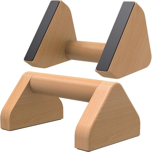 Houten Push-up Stangen Set - Stevige Beukenhouten Handgrepen voor Krachttraining en Fitness