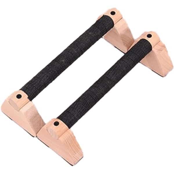 Houten Push-upstangen - Parallettes Set - Krachttraining Thuis - Massief Houten Constructie - 30cm Lengte