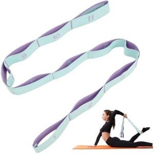 Ibenzoa® Verstelbare en Elastische Yoga Riem voor Flexibiliteit en Krachttraining