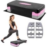 In hoogte verstelbare Aerobic Stepbank voor Fitness en Krachttraining - Max. Belasting 350 kg
