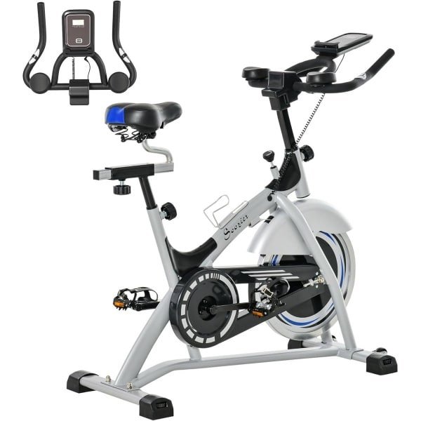 Indoor Hometrainer - Fitnessfiets Ergometer - Thuis Sporten - Stille Riem Aandrijving - 124 x 50 x 111 cm