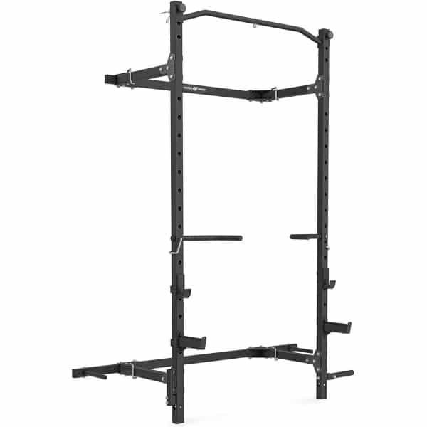 Inklapbaar Power Rack met Optrekstang en Dip Station - Krachttraining Halter | Zwart