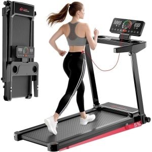 Inklapbare Elektrische Loopband voor Thuis - 12 km/u, 5% Hellingshoek, Multifunctioneel Display