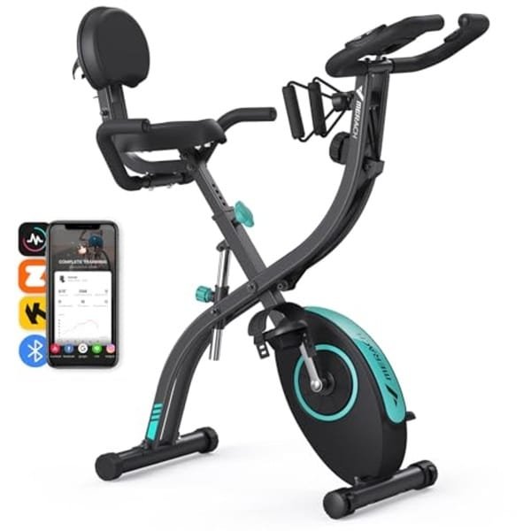 Inklapbare Hometrainer met LCD-monitor en Comfortabel Zitkussen voor Thuis