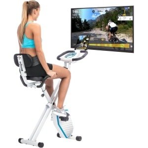 Inklapbare Hometrainer met Rugleuning en Tablethouder voor Cardio Training