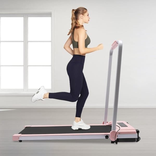 Inklapbare Loopband - Fitnessapparaat Huis - Thuis Trainen - Geruisloze Motor - 58x122x110cm - Roze