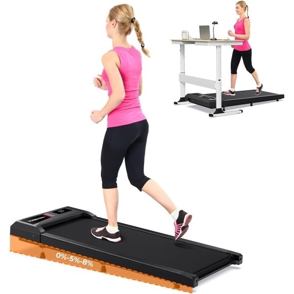 Inklapbare loopband met helling en veiligheidssteun voor thuis en kantoor