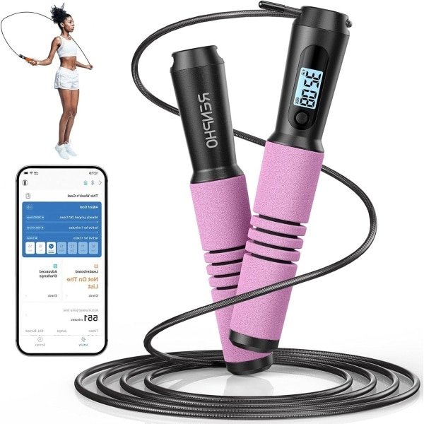 Intelligent springtouw met app-gegevensanalyse voor thuisgymnastiek - Crossfit oefeningen voor mannen, vrouwen en kinderen