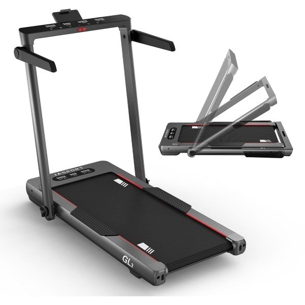 JASPORT GL3 2-in-1 Loopband & Walking Pad - 3,0 PK, 1-14 km/u, Ultradun, Bluetooth, Dual LED