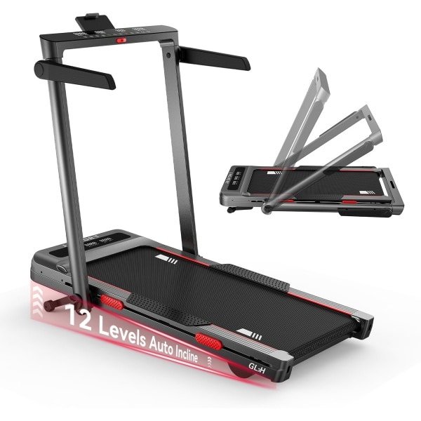 JASPORT GL3H 2-in-1 Loopband met Helling - 3,0 PK, 12° Automatische Helling, 1-14 km/u, Bluetooth, Dual LED