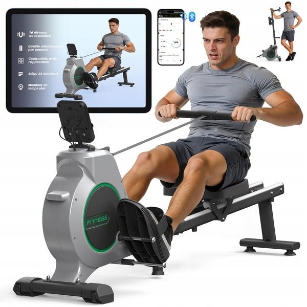 JUICEASE QK-530 Thuis magnetische roeitrainer weerstand - 16 niveaus - Stille werking