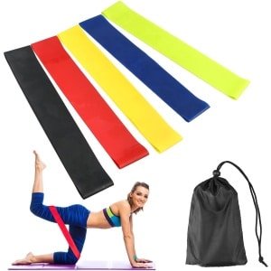 JeiibrZui Stevige Weerstandsbanden - Fitnessbanden Voor Krachttraining - Ideaal Voor Stretching En Revalidatie - 5-Delige Set