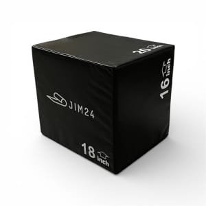 Jim24 Plyo Box met EVA Foam Cover - 30 × 36 × 41 cm - Soft Plyometric Jump Box voor CrossFit, Fitness & Explosieve Training