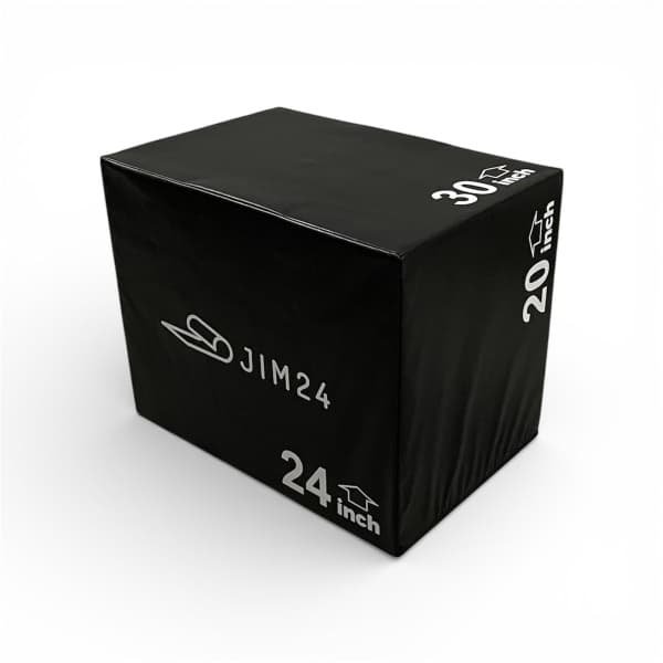 Jim24 Plyo Box met EVA Foam Cover - 51 × 61 × 76 cm - Soft Plyometric Jump Box voor CrossFit, Fitness & Explosieve Training