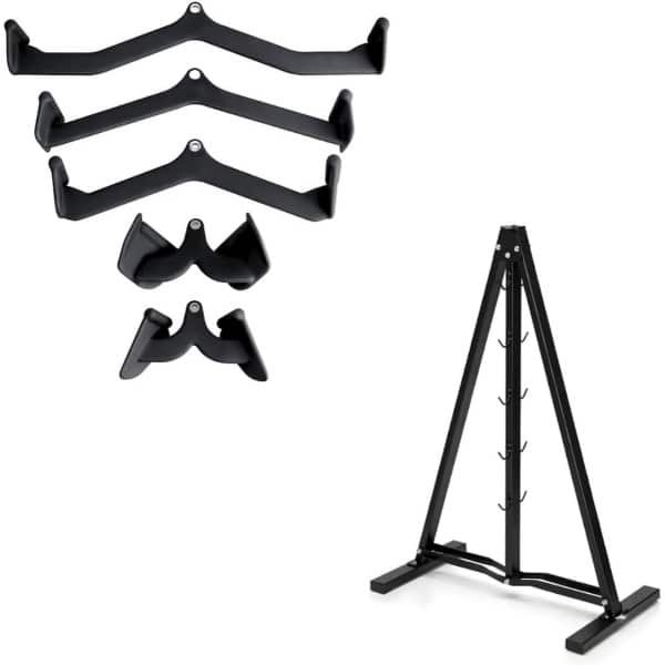 Kabel Accessoires Set voor Krachttraining: Multi Grip Lat Pulldown & Rugoefeningen
