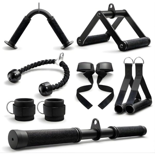 Kabel Accessoires Set voor Krachttraining - Pulldown & Rugoefeningen