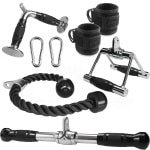 Kabel Machine Accessoires Set voor Triceps & Rugtraining - Krachttraining Thuis