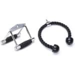 Kabelmachine Accessoire Set: Dubbele V-Bar en Triceps Touw voor Krachttraining