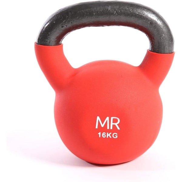 Kettlebell 16 kg met antislip grip voor krachttraining en fitness