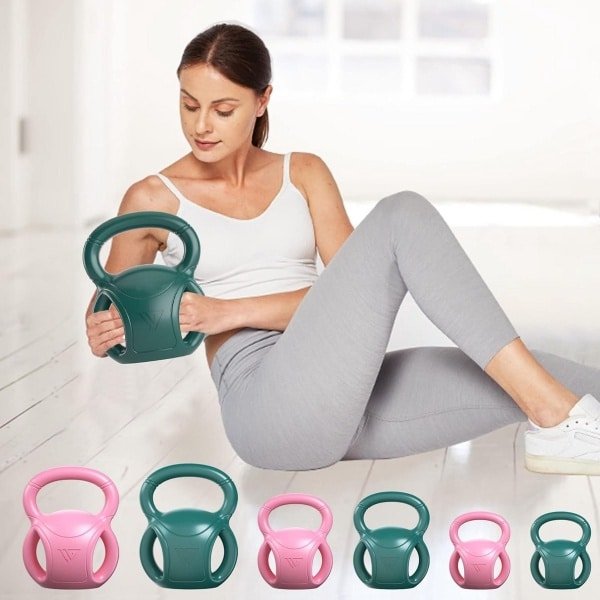 Kettlebell 2,3 kg met Drie Handvatten voor Krachttraining en Core Oefeningen