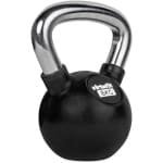 Kettlebell 8 kg Rubber en Chroom voor Krachttraining en Fitness