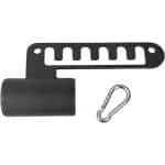 Kniebuig Accessoire - Kabeluitrusting Band - Krachttraining Thuis - Robuuste D-greep - 26 x 12.4 cm - Zwart