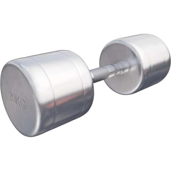 Korte Halters Set 2-30 kg Verchroomd Staal Antislip Gekarteld voor Krachttraining