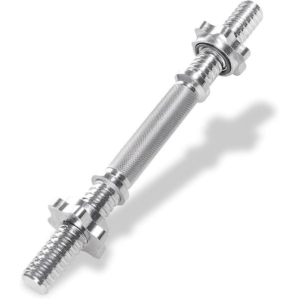 Korte halterstang - Losse halter - Krachttraining thuis - Geribbelde grip - 36 cm lengte