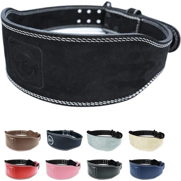 Krachttraining gewichthefriem voor deadlift en kniebuigingen met kussen - zwart-nubuck S