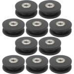Lager Katrol Wiel Set van 10 stuks voor Home Gym Fitness Accessoire met Nylon Wielen 50mm - Ideaal voor Krachttraining Oefeningen.