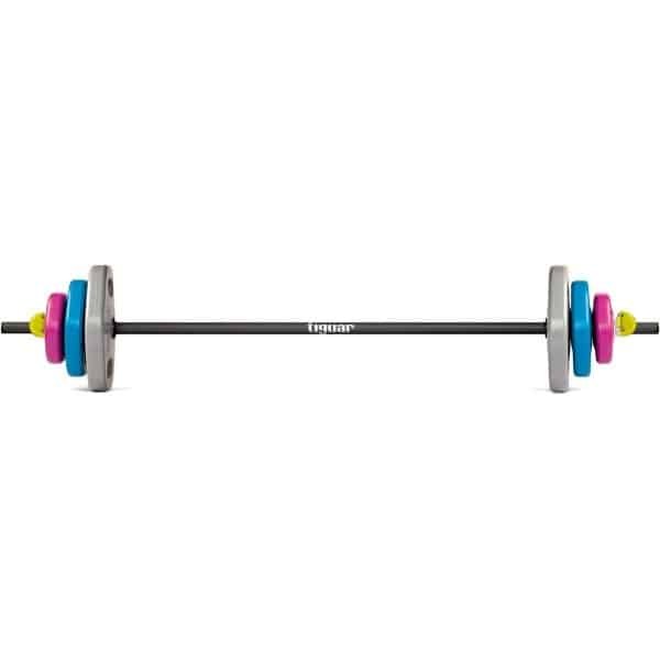 Lange Halterset voor Krachttraining - 18,6 kg Gewichten met Ergonomische Handgrepen en Quicklock-klem