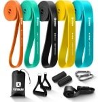 Lange Weerstandsband Set met Deuranker en Draagtas voor Krachttraining en Yoga