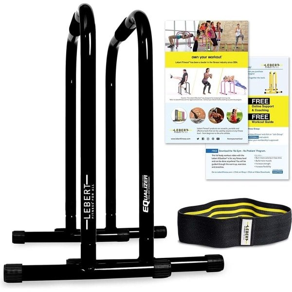Lebert Equalizer Dip Bars Zwart - Dip Station - Pull Up Bar - Push Up Bars - Calisthenics - Krachttraining voor het gehele lichaam