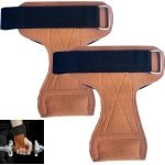 Leren Polsbanden voor Deadlifts en Krachttraining - 1 Paar Bruin