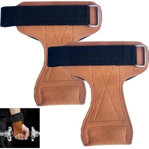 Leren Polsbanden voor Deadlifts en Krachttraining - 1 Paar Bruin