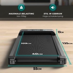 LifeStages - Loopband Inklapbaar - Loopband - Walking Pad - Wandelband met Helling - Voor Onder het Bureau - Incl. Afstandsbediening