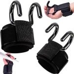 Lifting Hooks - Deadlift Straps - 2 Stuks - Gym Grip Straps - Hook Grips met Haken - Weightlifting Hooks - Deadlift Straps - Power Grips - Lifting Straps - Hijshaken voor Krachttraining - Polssteun - Voor Deadlift, Pull Ups - Fitness Accessoires