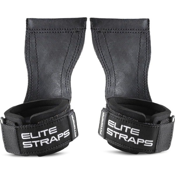 Liftingstraps met rubberen pad voor krachttraining - fitness, bodybuilding, gym - voor vrouwen en mannen (zwart, S/M)