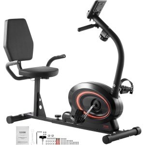 Ligfiets - Hometrainer - Recumbent Fitnessfiets - Seniorentrainer - Magnetische Weerstand - Ergonomisch Ligzitje - Verstelbare Weerstand - Stevig Frame