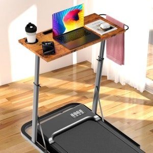 Loopband Bureau - Verstelbaar Bureau - Thuiswerken Fitness - In Hoogte Verstelbaar - 63x71x81 cm - Vintage