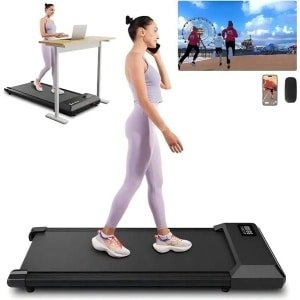 Loopband - Elektrisch - Walkingpad - Band - Joggen - Wandelen - Onder-Bureau - Compact Fitnessapparaat - Cardio Training - 15.75 x 35.43 Inch - Voor Thuis - Kantoor - Zwart