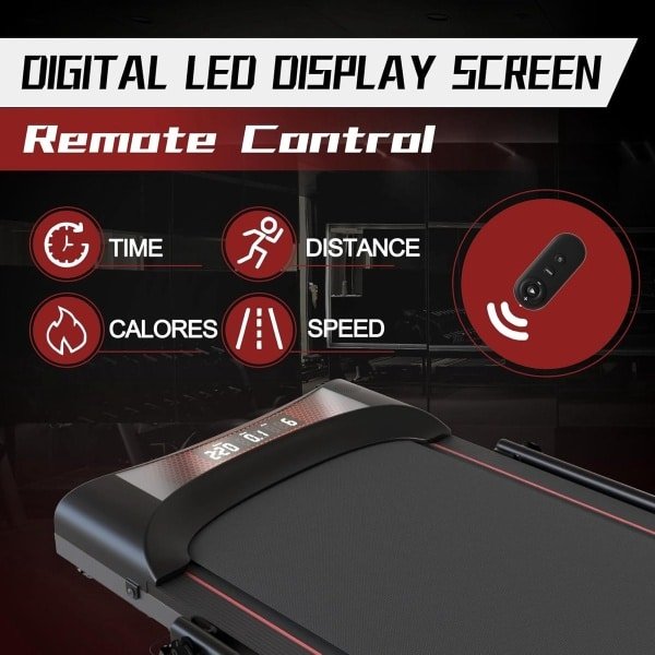 Loopband Inklapbaar - Wandelband Fitness - Treadmill - Zwart