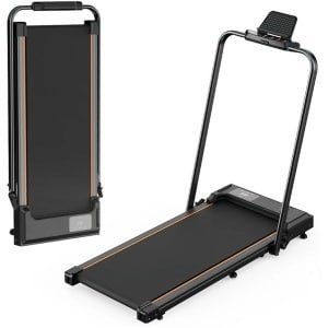 Loopband - Loopbanden - Wandelband - Walking Pad - Treadmill - Opvouwbaar - met LED-Display - Max Snelheid 1-6KM/h - 2.5 PK Motor - 40dB - 120kg Max. Belasting - 8 Lagen Loopgordels - 119.5 x 56 x 100.3cm - Zwart