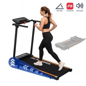 Loopband - Treadmill - Hardloopband - Fitnessapparaat - Wandelloper - Opvouwbaar - 1,5 HP Motor - Bluetooth Speaker & FitShow App